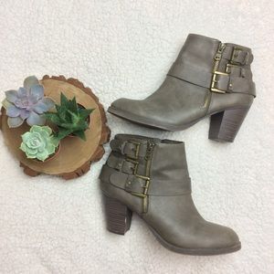 Ankle Wedge Booties w/ Buckles